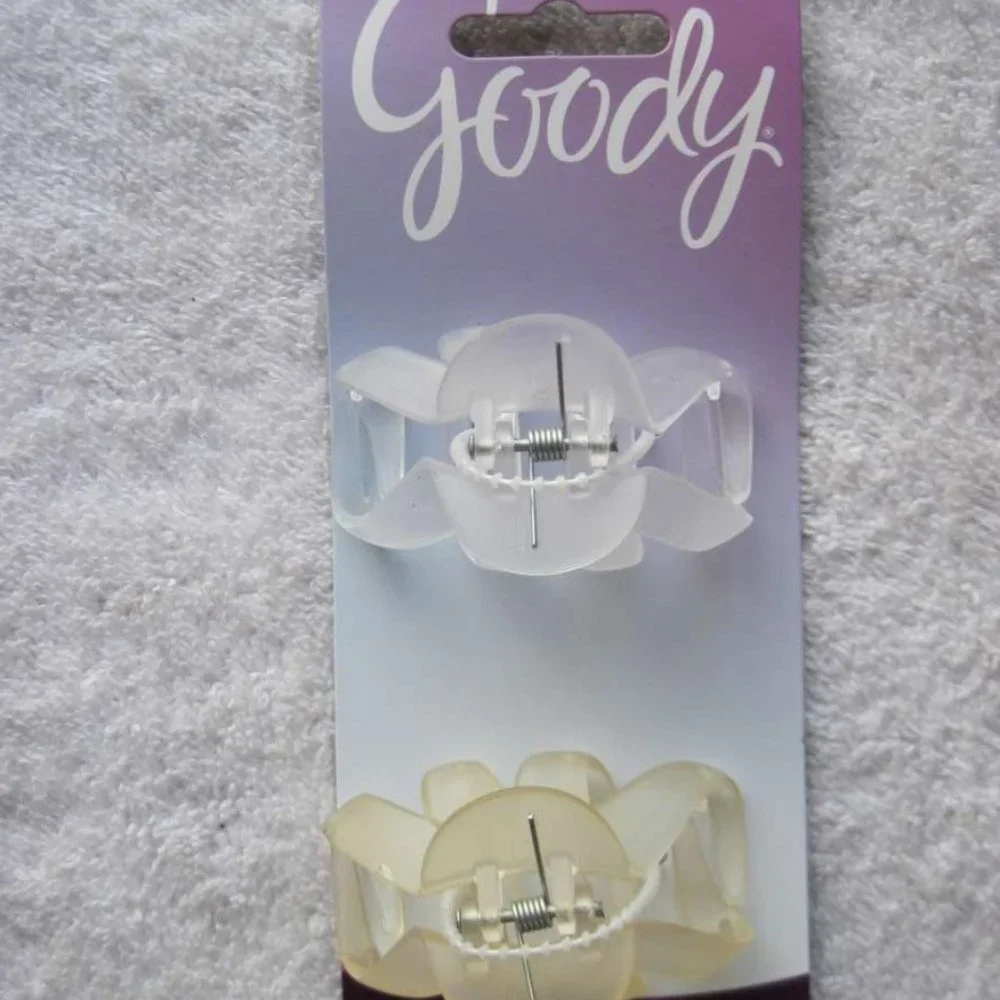 2 Goody Medium Matte Frosted Spider Octopus Plastic Jaw Claw Clips 2 1/4